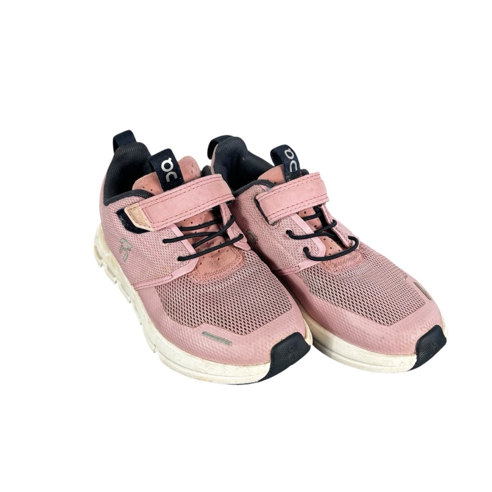 On Running Kids Pink and Black Sneakers